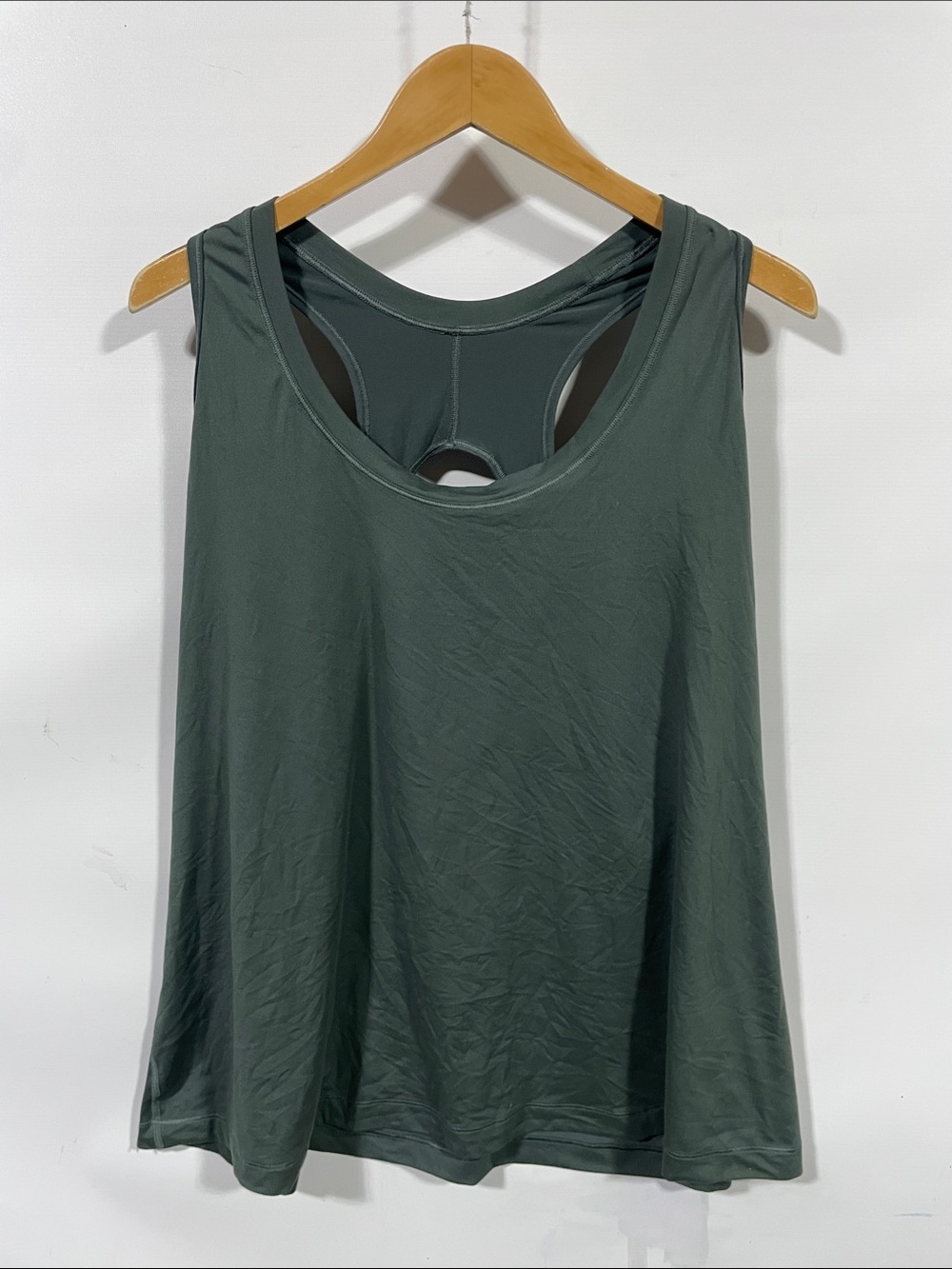 Athleta Dark Green Racerback Flow Tank